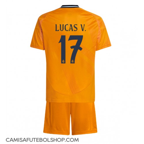 Camisa de time de futebol Real Madrid Lucas Vazquez #17 Replicas 2º Equipamento Infantil 2024-25 Manga Curta (+ Calças curtas)